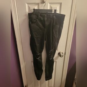 TORRID Black Distressed Jeggings
